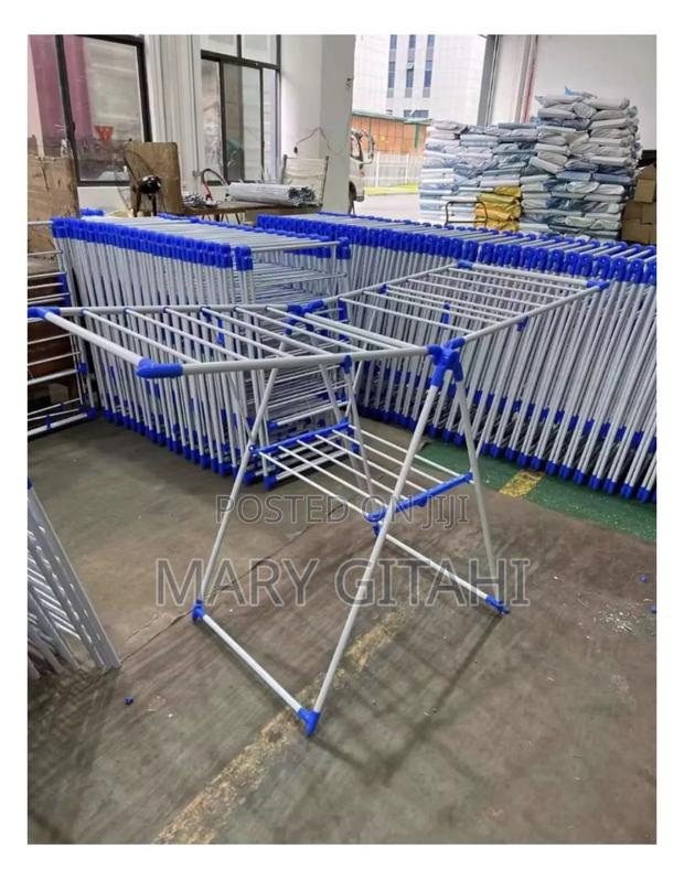 Foldable/Portable Clothes Drying and Hanging Rack ; - main view