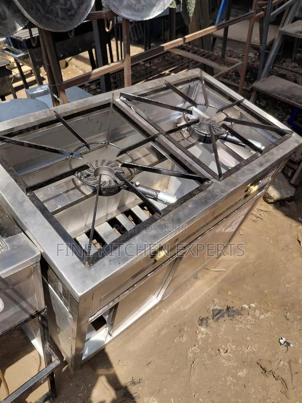 2 Burners Stainless Steel.