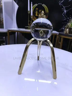 Crystal Ball With a Gold Stand