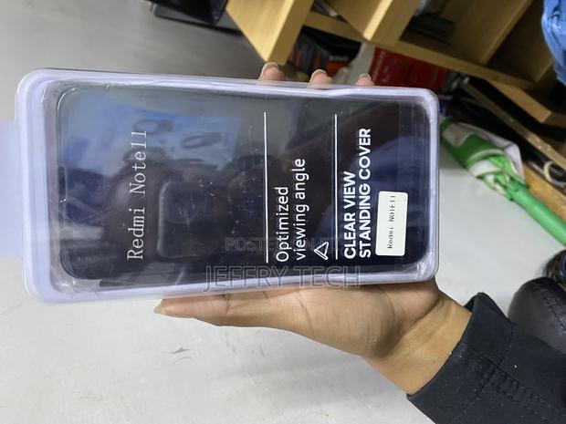 Navnika Flip Cover for Redmi Note 11 Mirror Clear View