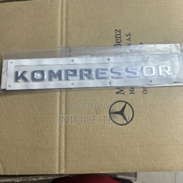 Silver Finish Kompressor Car Logo Badge - main view
