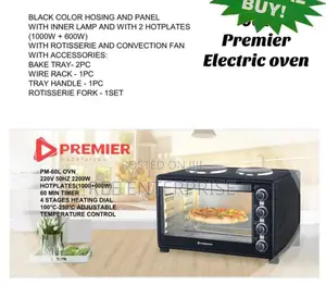60 Litres Electric Premier Oven Brand New