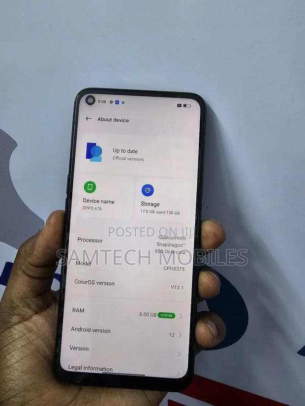 Oppo A76 128 GB Black - thumbnail 3