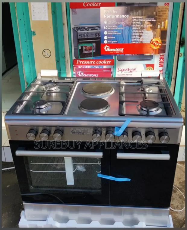 Ramtons 4gas + 2 Electric 90x60 Inox Cooker-(Rf/498)