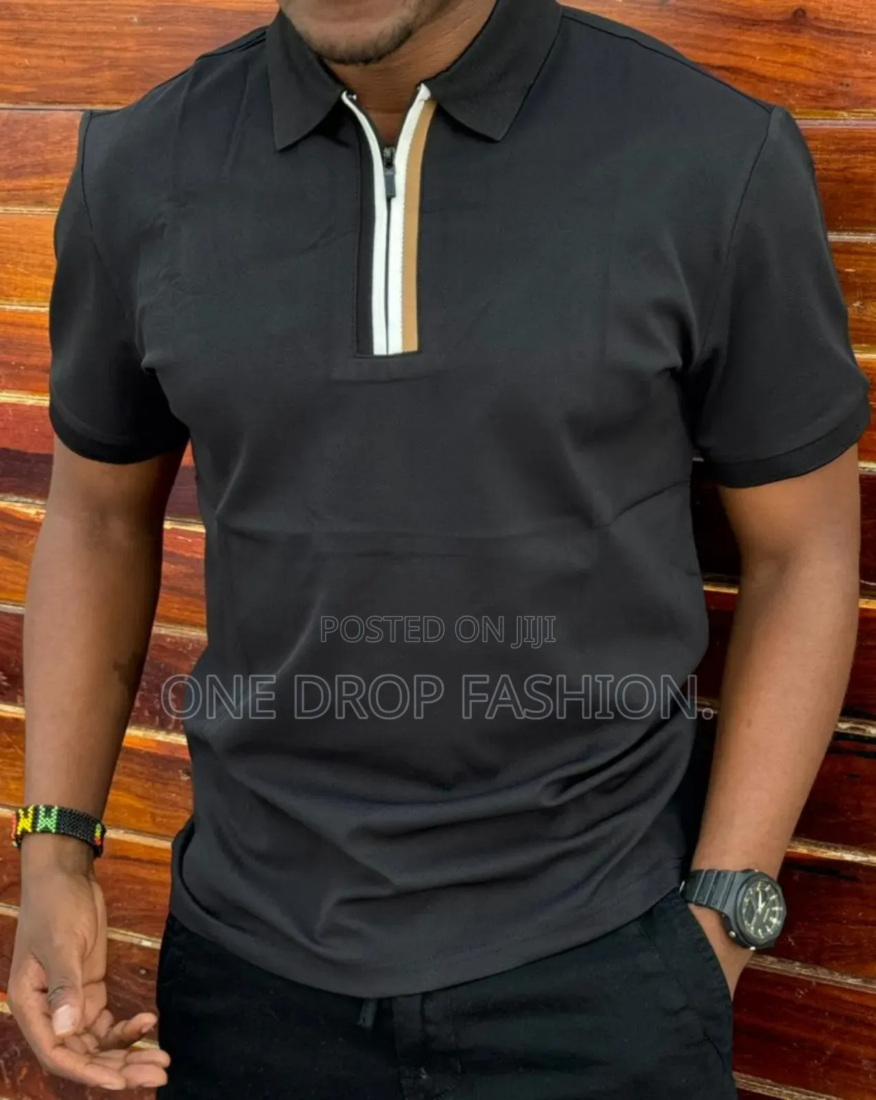 Colar Zip Casual T-Shirts
