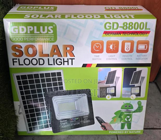 Gdplus Gd-8800l 100w Solar Led Flood Light Daylight Ip67