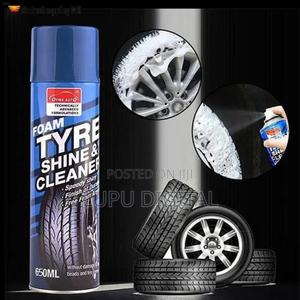 Foam Tyre Shine Cleaner 650ml Advanced Silicone Tire Foam Polish - thumbnail 2