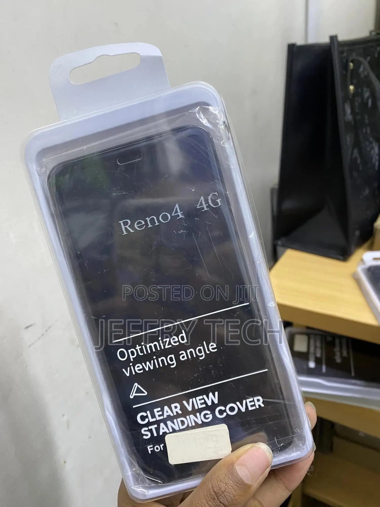 Kbiko Oppo Reno 4 4g Clear Viewc Leather Flip Case