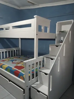 White Double Decker Bed