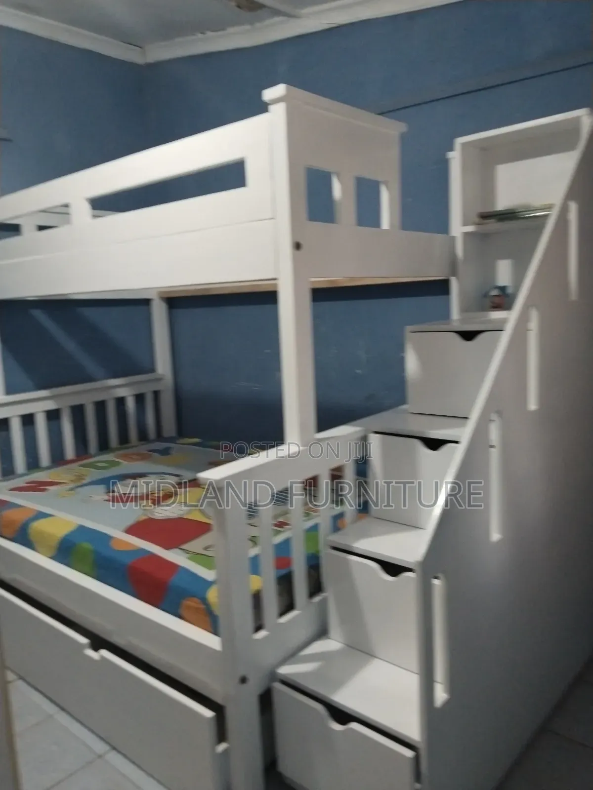 White Double Decker Bed