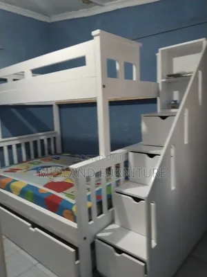 White Double Decker Bed
