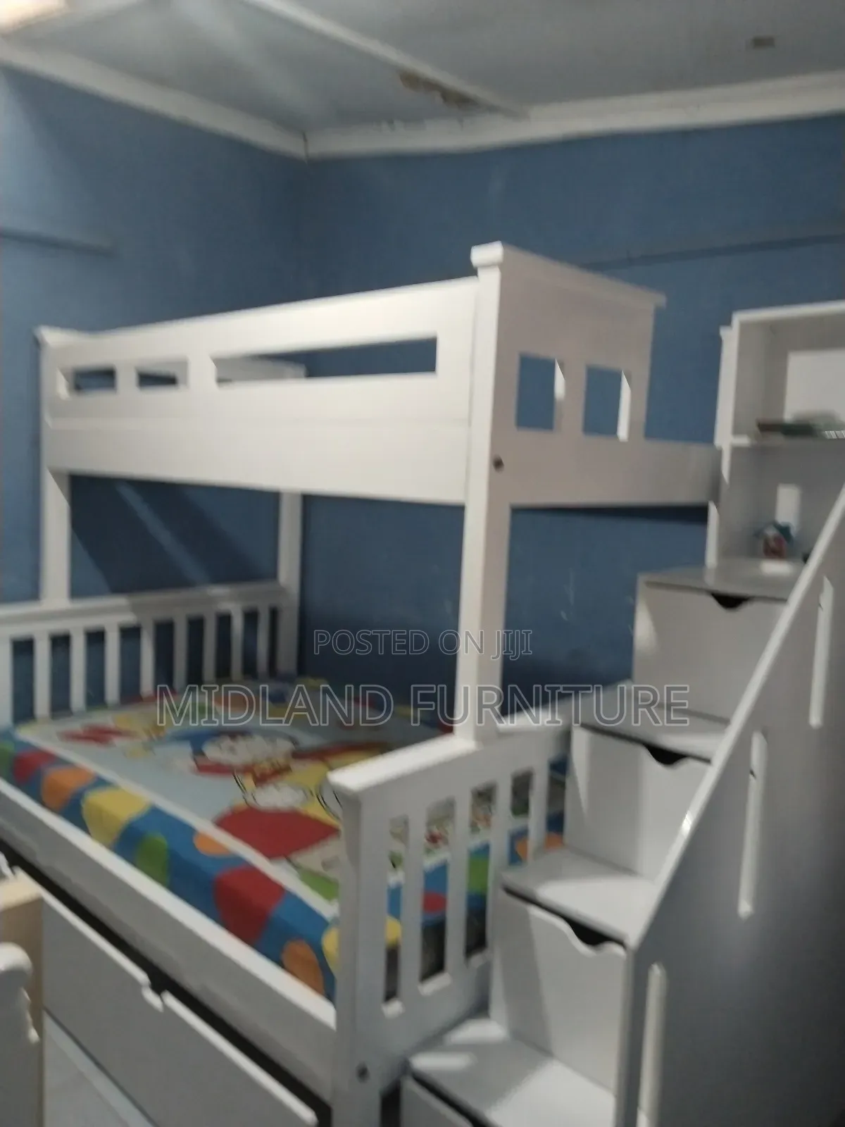 White Double Decker Bed