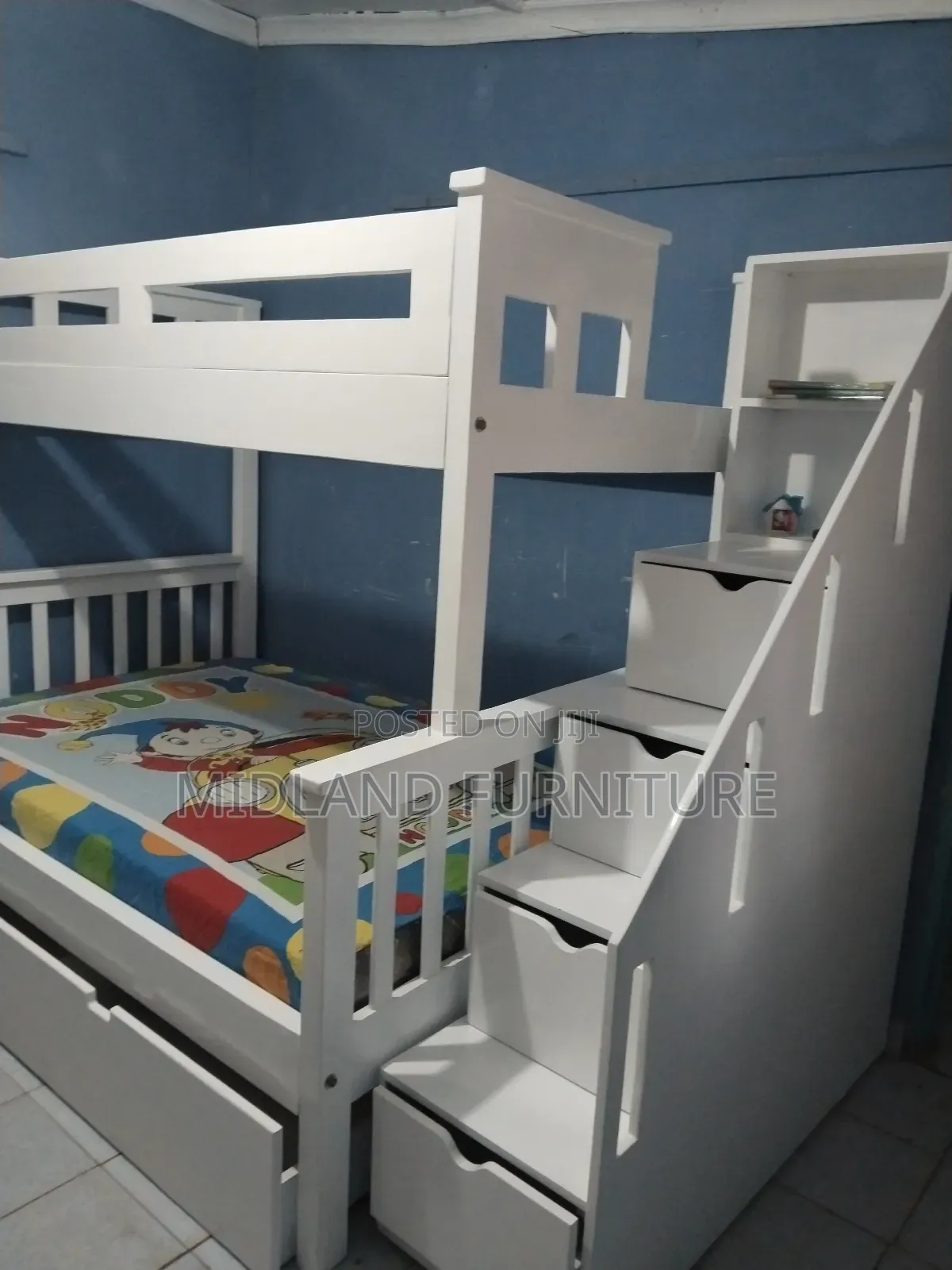 White Double Decker Bed