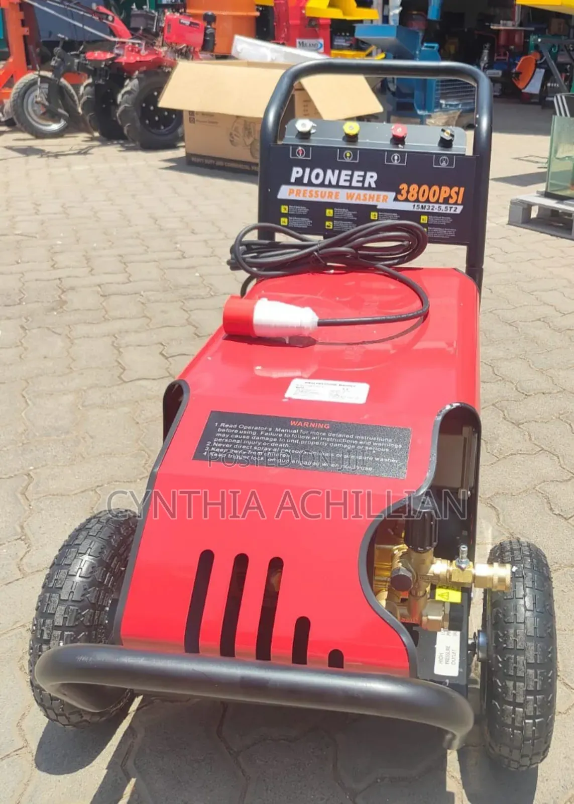  Pioneer Pressure Washer – 3800 Psi (3 Phase Powered)