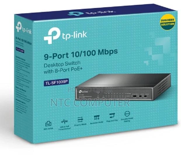 Tp-Link 9-Port 10/100mbps Desktop Switch With 8port Poe+ - Tl-Sf1009p