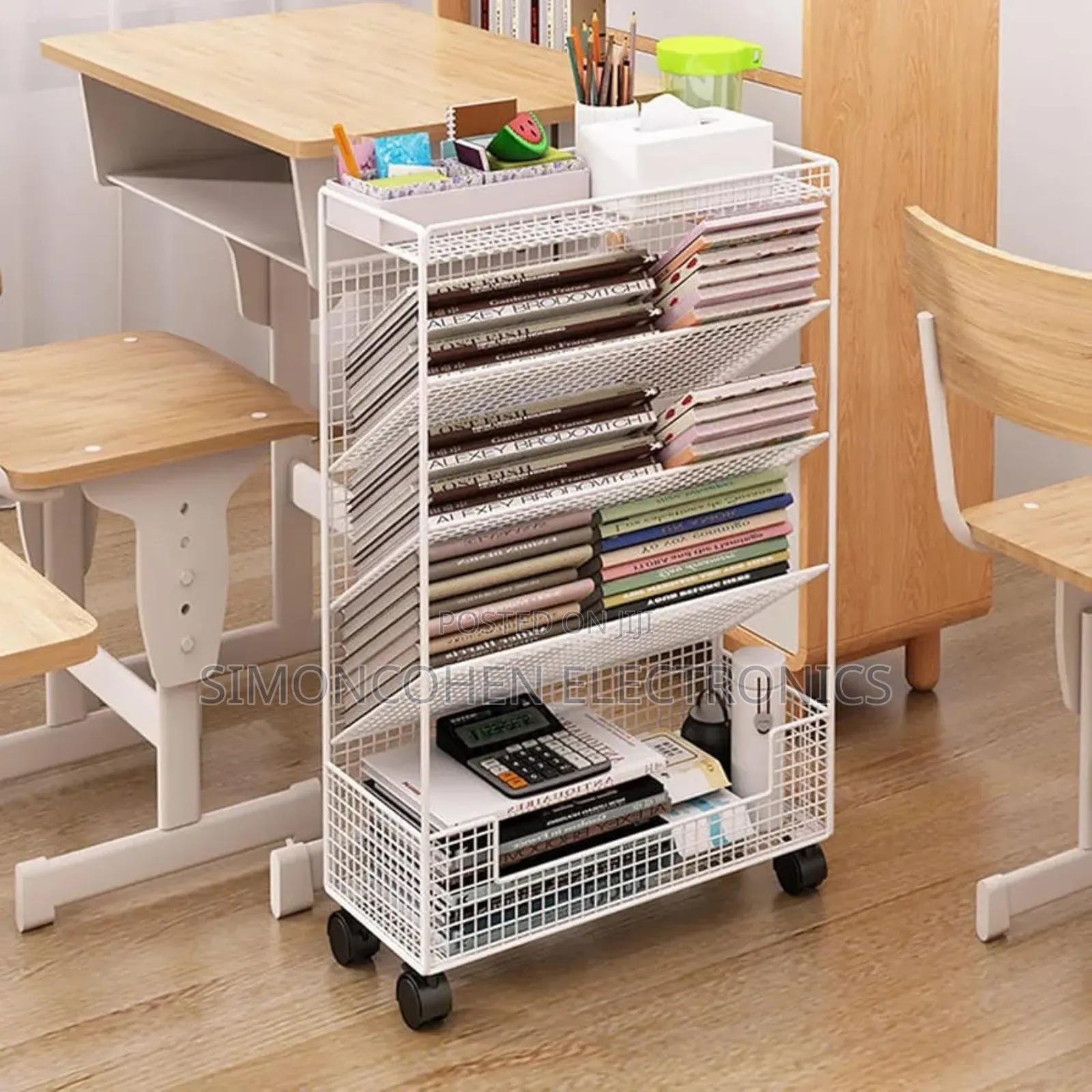 Multipurpose Bookshelf Stand With Wheels