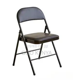 Home Chair; Space-Efficient Leather Folding Seat With Strong Base