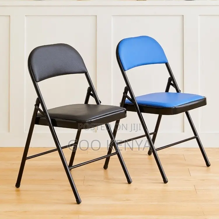 Home Chair; Space-Efficient Leather Folding Seat With Strong Base