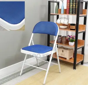 Home Chair; Space-Efficient Leather Folding Seat With Strong Base