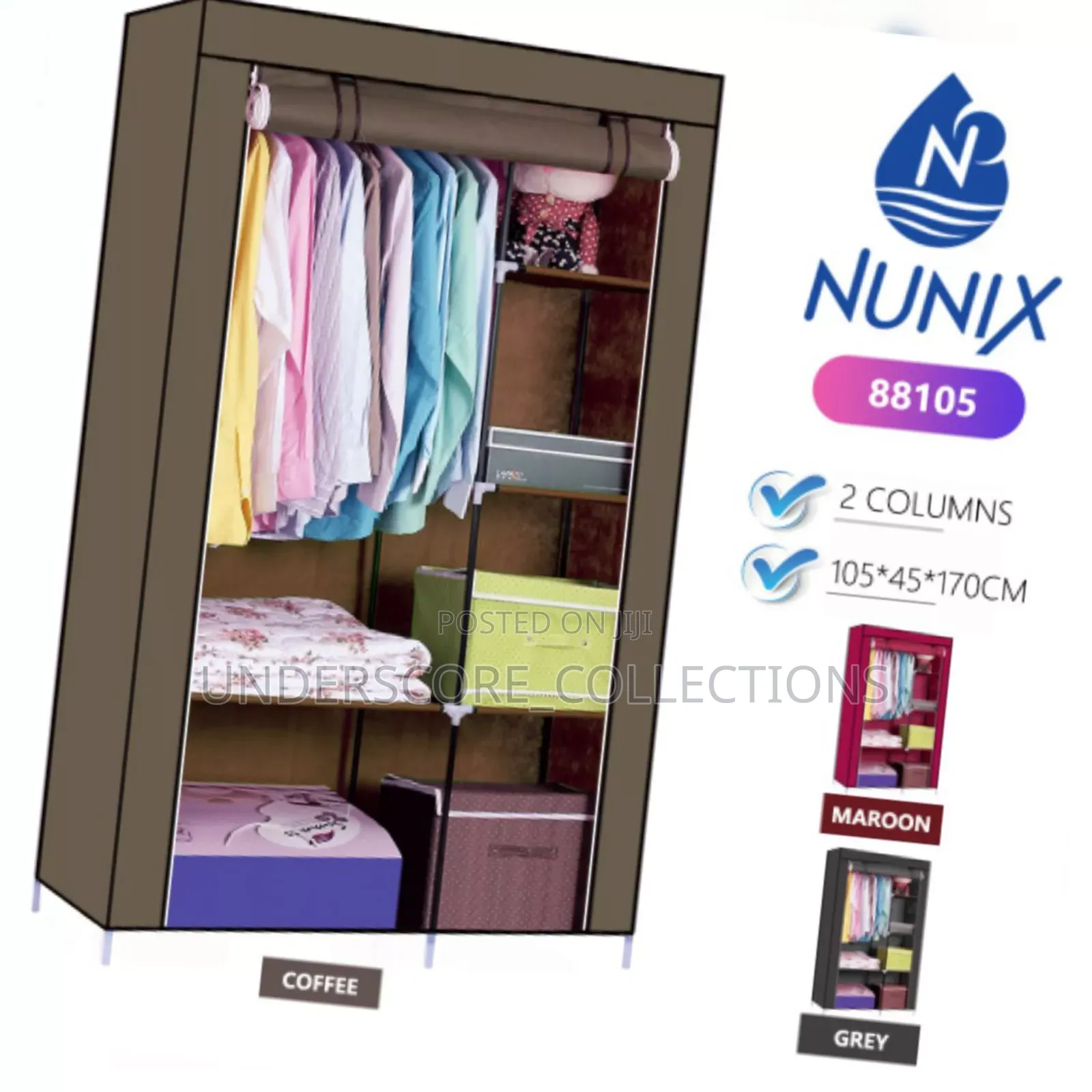 Nunix 2 Columns Wardrobe