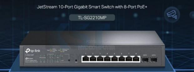 Tp-Link10port Gigabit Smart Switch 8 Poe+2 Gigabit SFP -Tl-Sg2210mp