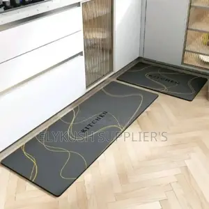 *2pc Kitchen Mats With Rubber Botto