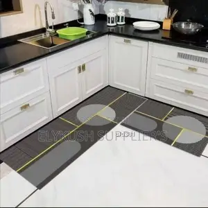 *2pc Kitchen Mats With Rubber Botto