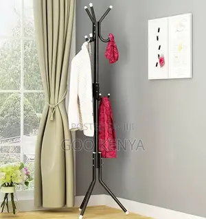 Home Coat Hanger; Compact Steel Hanger Stand for Bedroom or Hallway