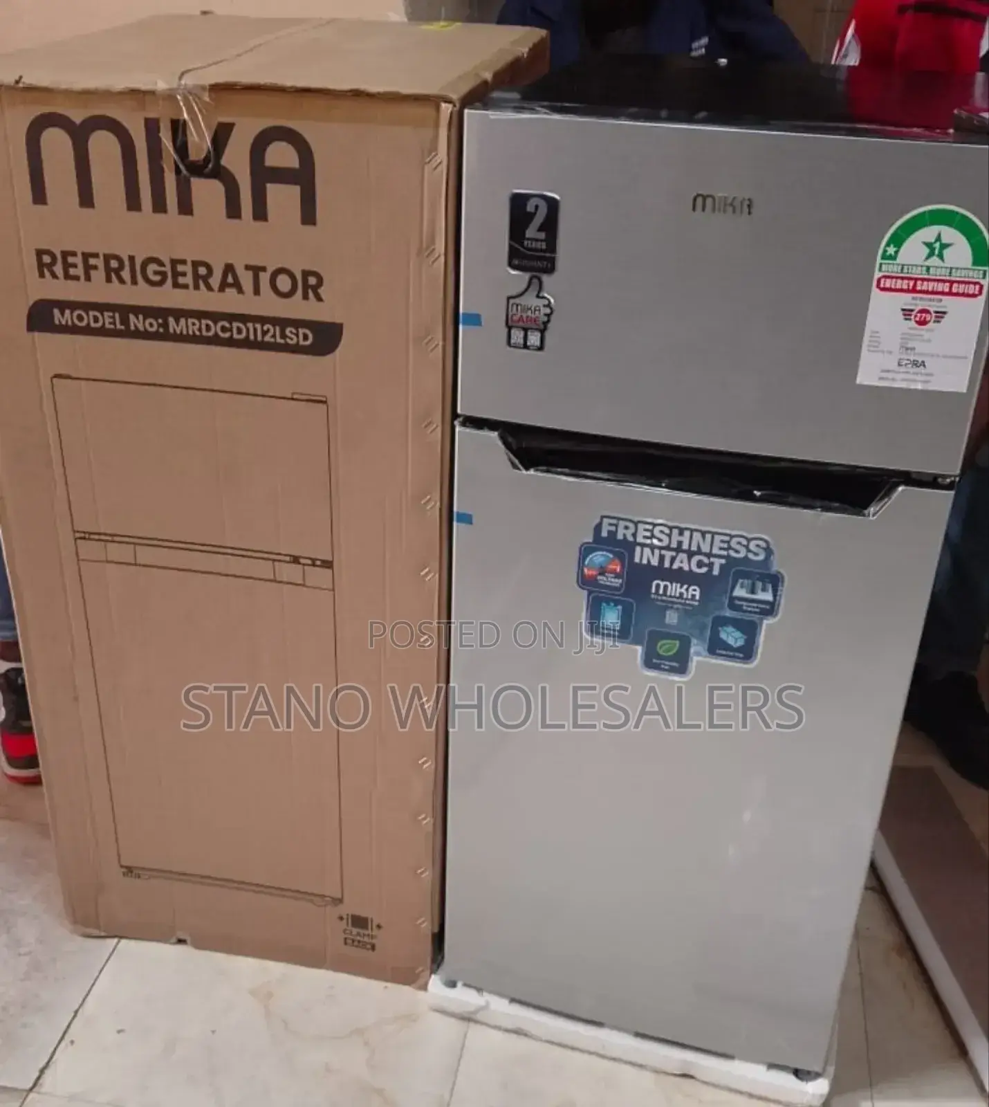 Mika 118litres Fridge Double Door