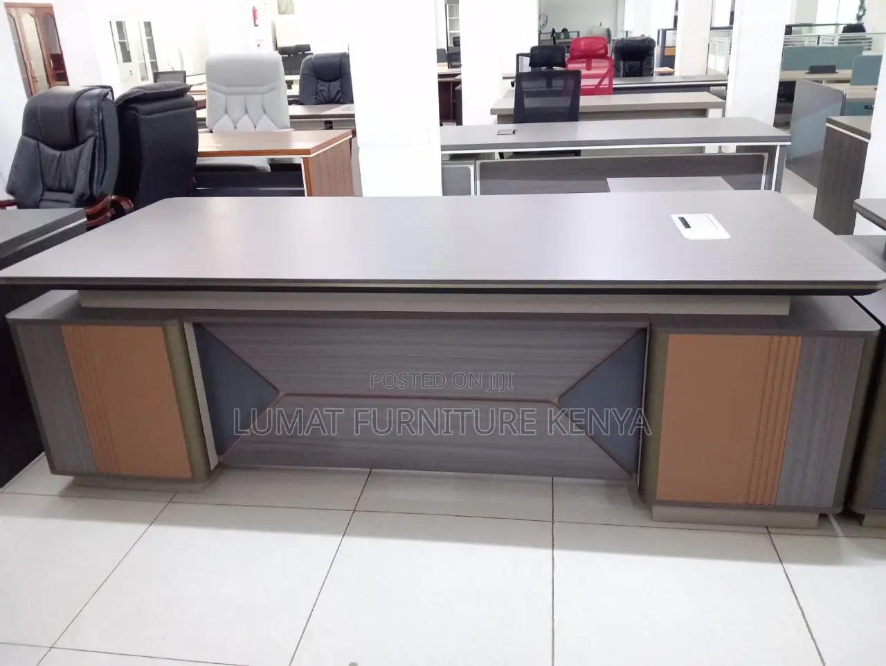 Unique Director’S Desk With Attached Drawers