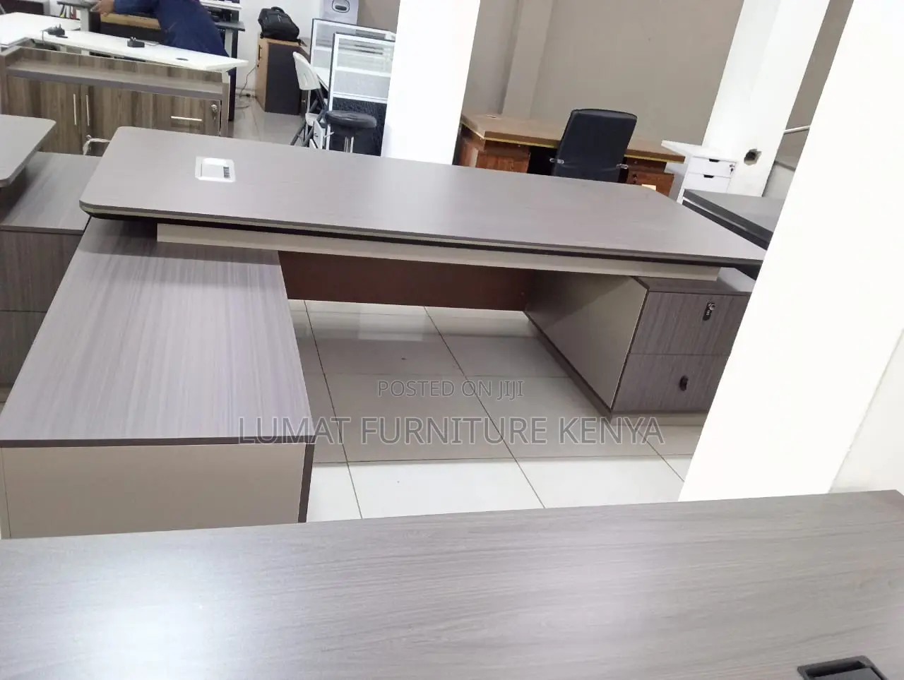 Unique Director’S Desk With Attached Drawers