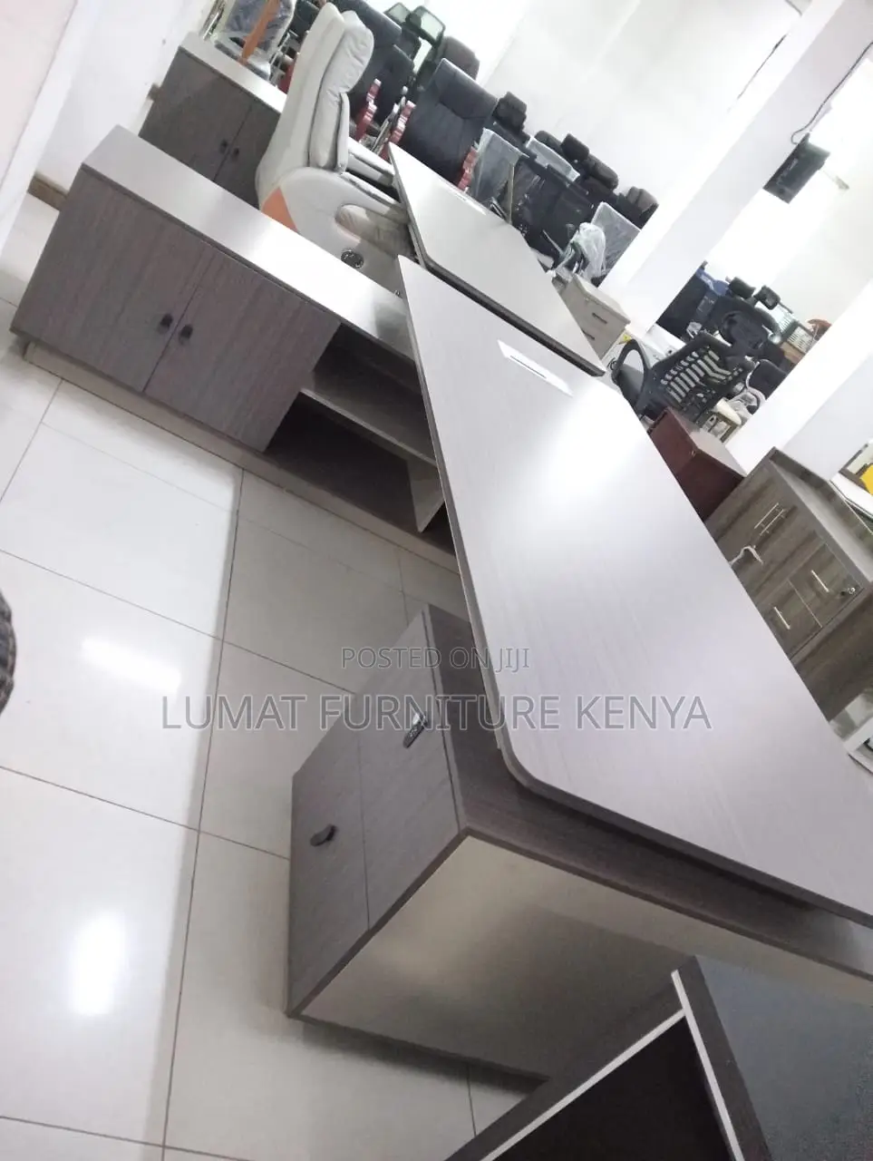 Unique Director’S Desk With Attached Drawers
