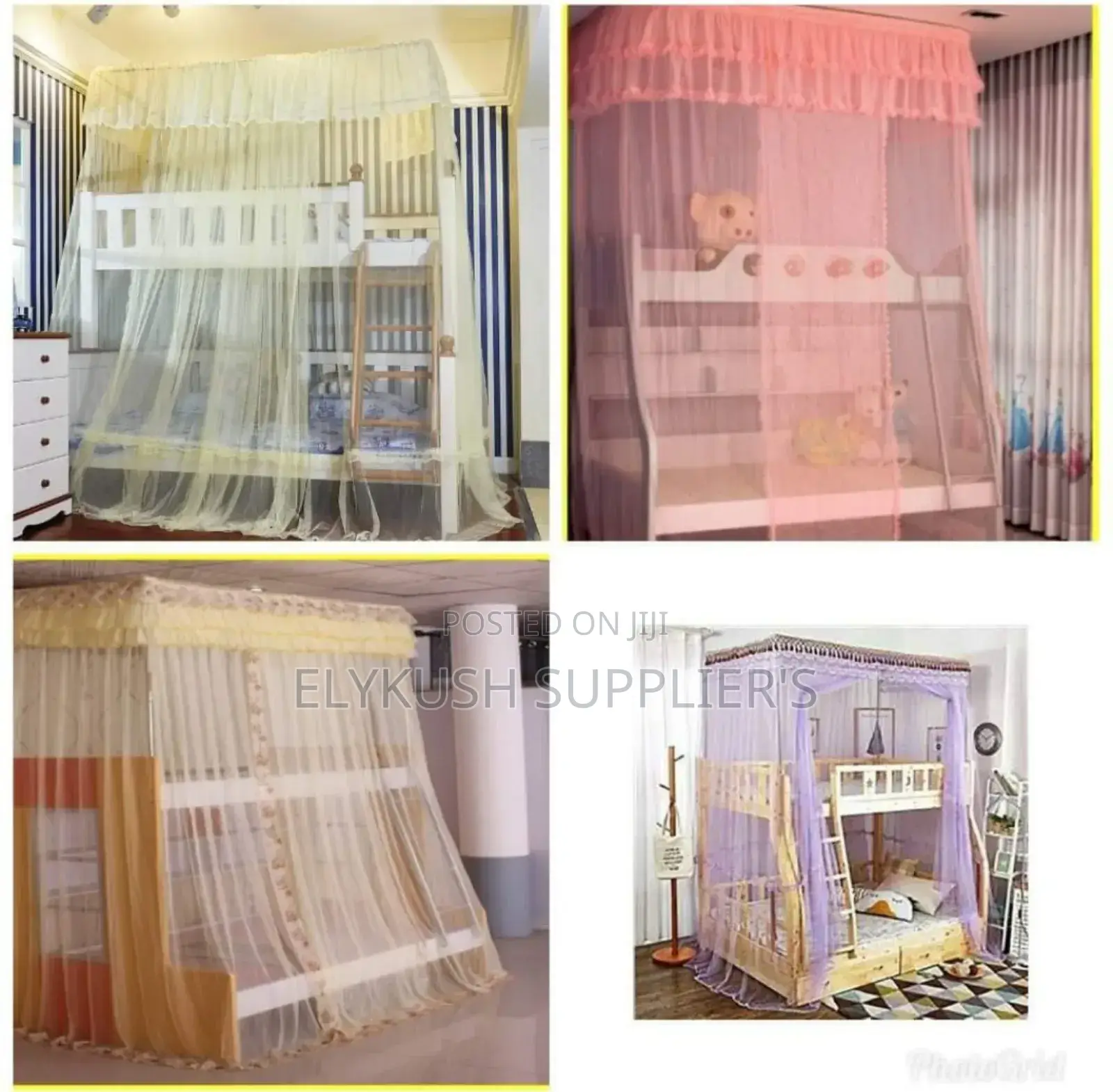 *Double Decker Nets*
 
Colours: Purple, White, Cream.