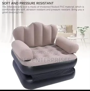 Inflatable Couch Lazy Sofa Bed With L-Shaped Armrest /Pull Out Bed