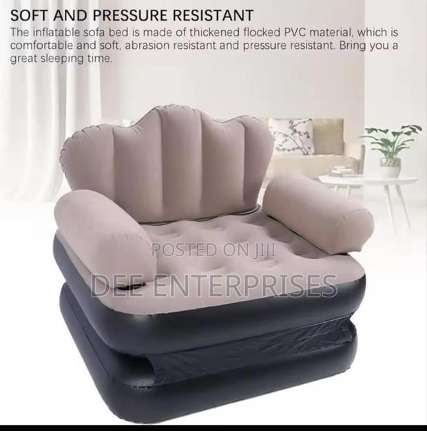 Inflatable Couch Lazy Sofa Bed With L-Shaped Armrest /Pull Out Bed - main view