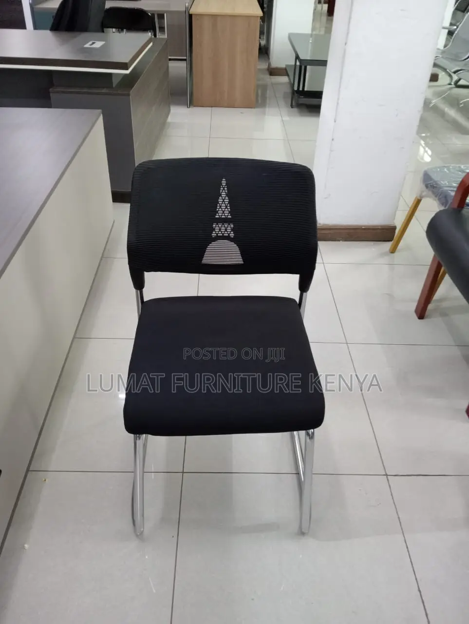 Sled Base Chrome Mesh Seat