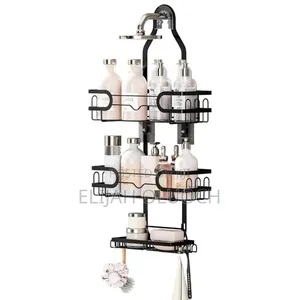 Premium Wall-Mounted Shower Organizer Rack