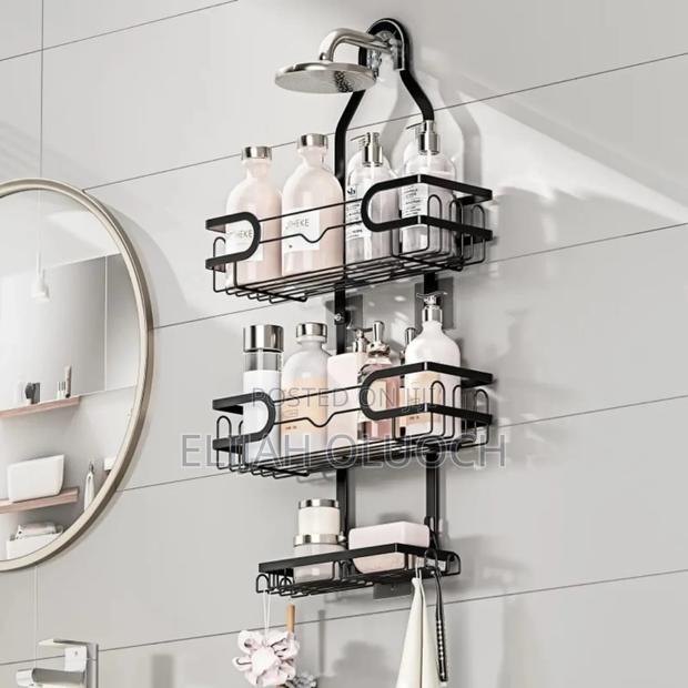 Premium Wall-Mounted Shower Organizer Rack - thumbnail 4