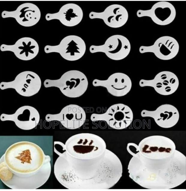 Cappuccino Coffee Barista Stencils Template- - thumbnail 4
