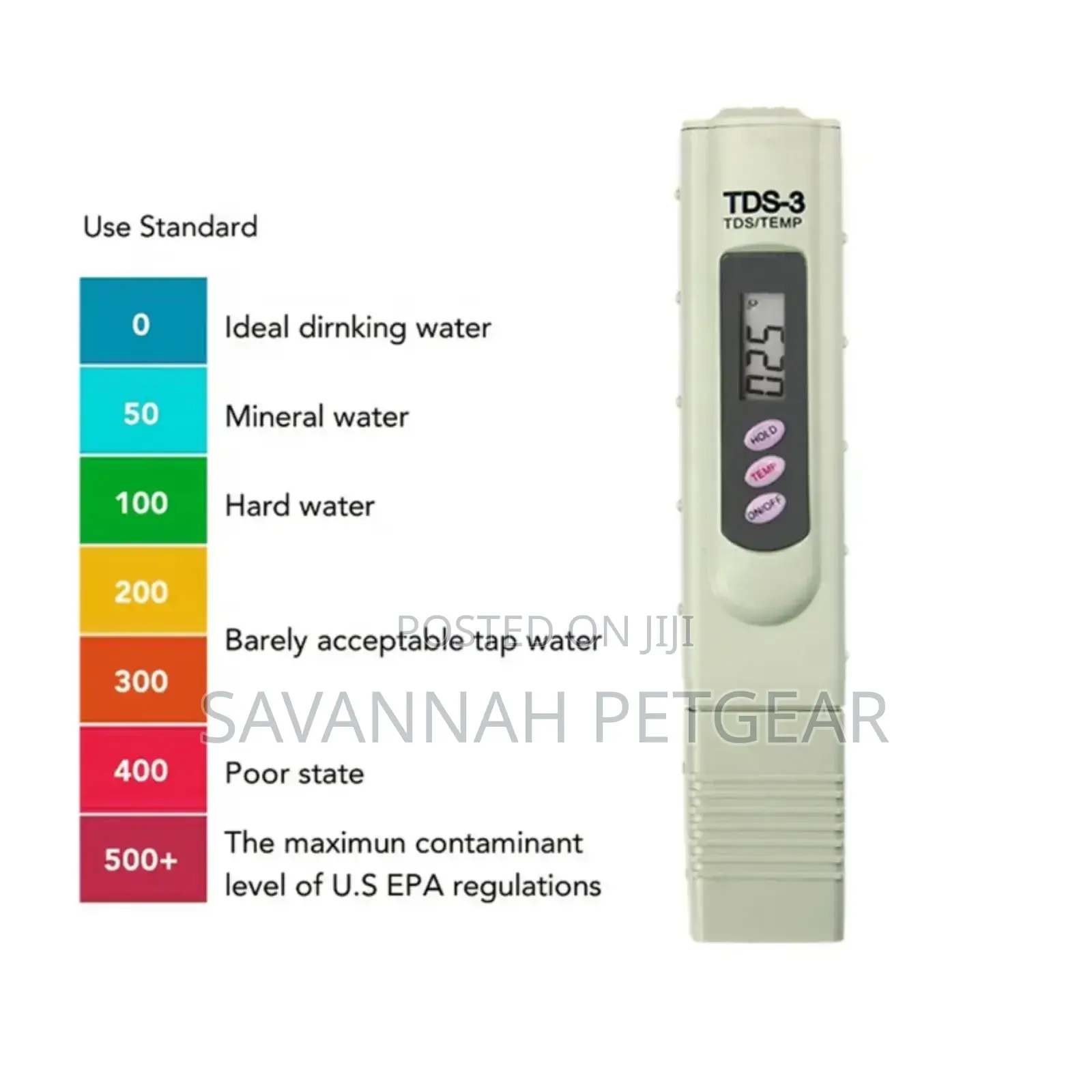 LCD Digital Display TDS Meter Show Total Dissolved Solids in Solutions