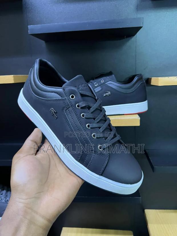 Lacoste Leather Casuals, Grey Black Colors. Size 41-45, - thumbnail 2