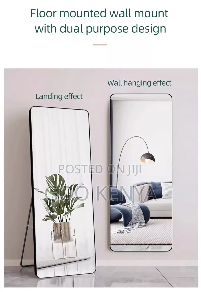 Home Mirror; Sturdy Frame Full-Length Standing Dressing Mirror