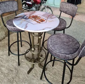 High Bar Table Set With a Logo of the Client's Preference.