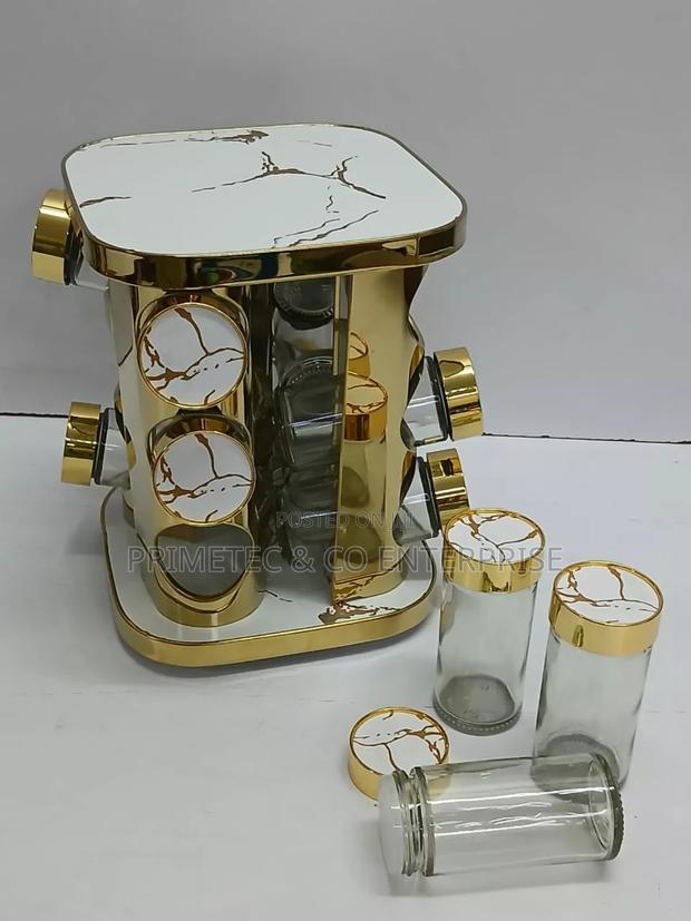 Rotating Spice Rack Has 12 Glass Jars Each 100ml - thumbnail 4