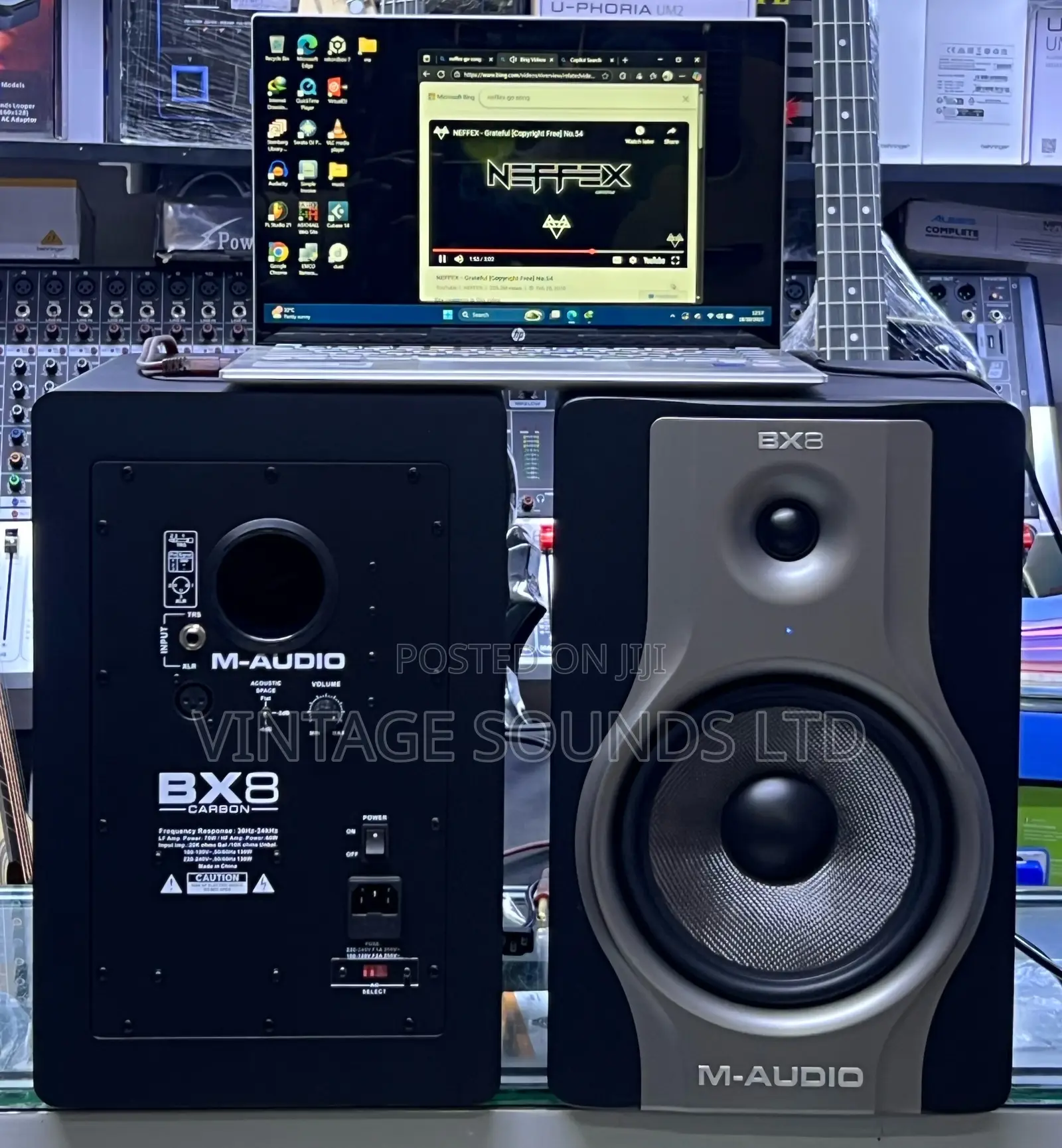 Bx8 Carbon Studio Monitors for Music Production and Mixing.