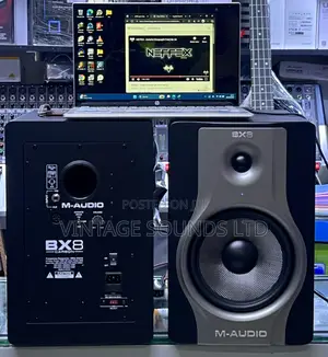 Bx8 Carbon Studio Monitors for Music Production and Mixing.( Gray)