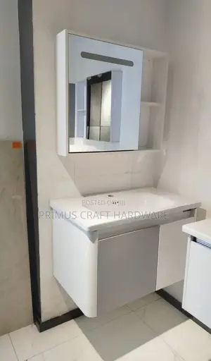 Vanity Cabinet!Grey and White)
