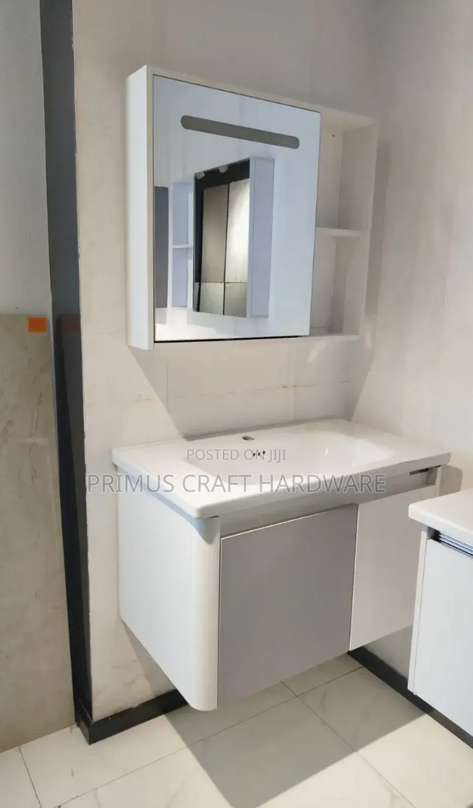 Vanity Cabinet!Grey and White)