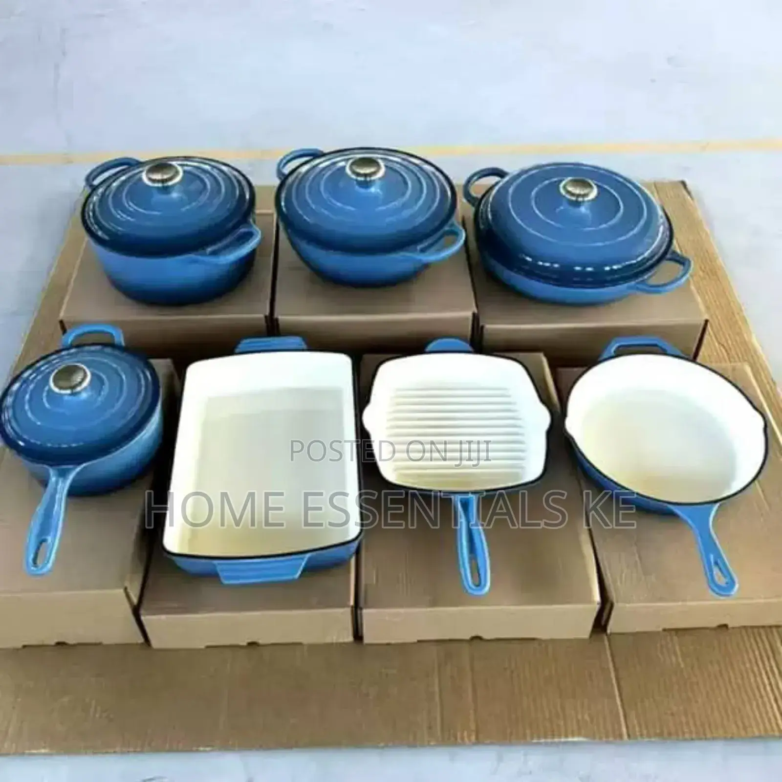 11pc Cookware Set-Enamel Cast Iron Set