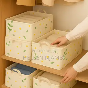 Floral Daisy Print Closet Organizer Size 47*28*20cm